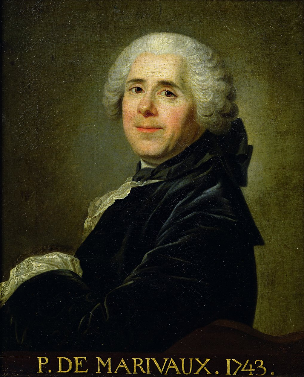 Pierre Carlet de Chamblain de Marivaux（1688-1763）1743年的肖像 作者 路易斯·米歇尔·范·卢