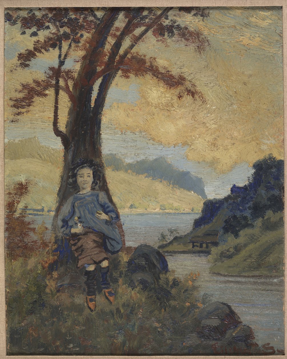意大利女孩，c.1913 作者 路易斯·米歇尔·伊尔西缪斯