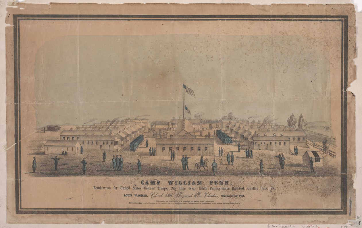 Camp William Penn，1864年（chromolitho） 作者 路易斯·罗森塔尔