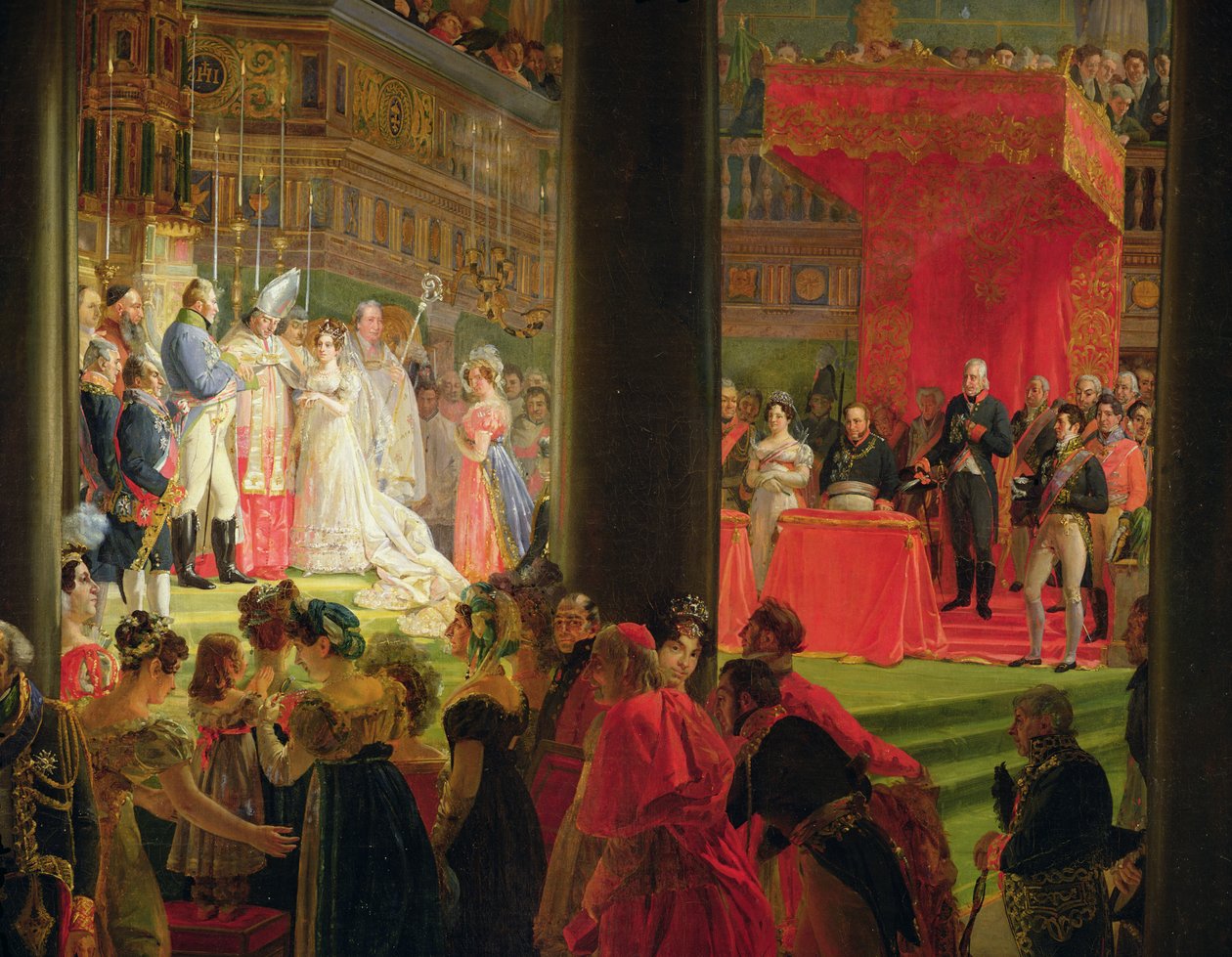 1816年6月17日，两个西西里公主Marie-Caroline de Bourbon和Berry公爵Charles-Ferdinand de France的婚姻 作者 路易斯·尼古拉斯·勒马斯