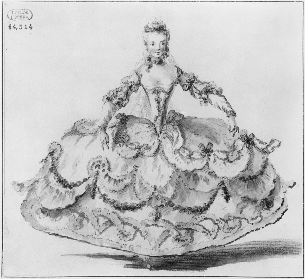 Mademoiselle Marie Salle（笔和厕所在纸上） 作者 路易·雷恩·鲍奎特