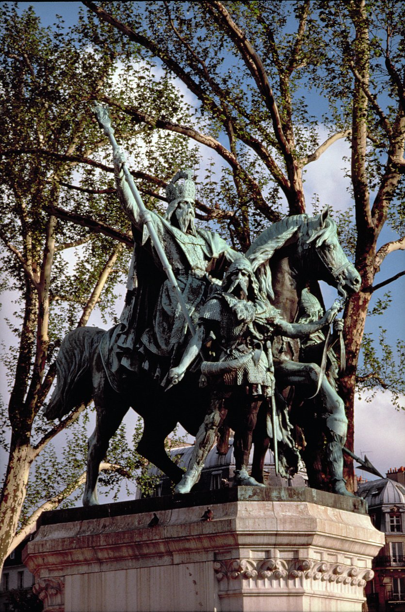 查理曼（Carolus Magnus，查尔斯大帝）（747-814）法兰克斯国王和西方基督教皇帝，1878年（青铜） 作者 路易·罗切特