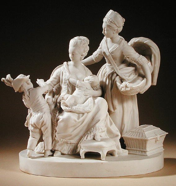 The Nursemaid，1774（饼干瓷器） 作者 路易斯·西蒙·博伊佐特