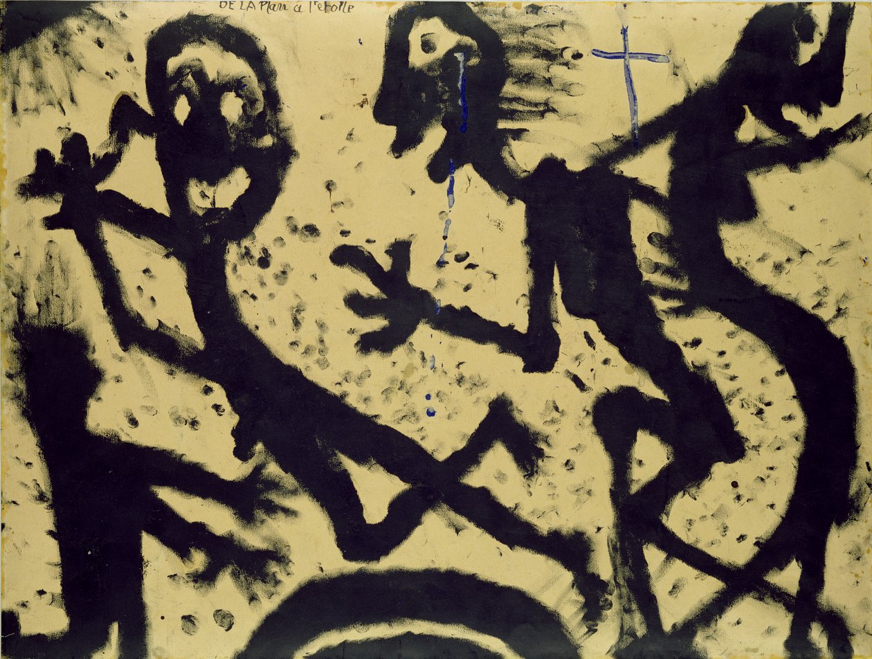 从地球到明星，1938年（纸上的黑色墨水和水粉） 作者 路易斯·索特