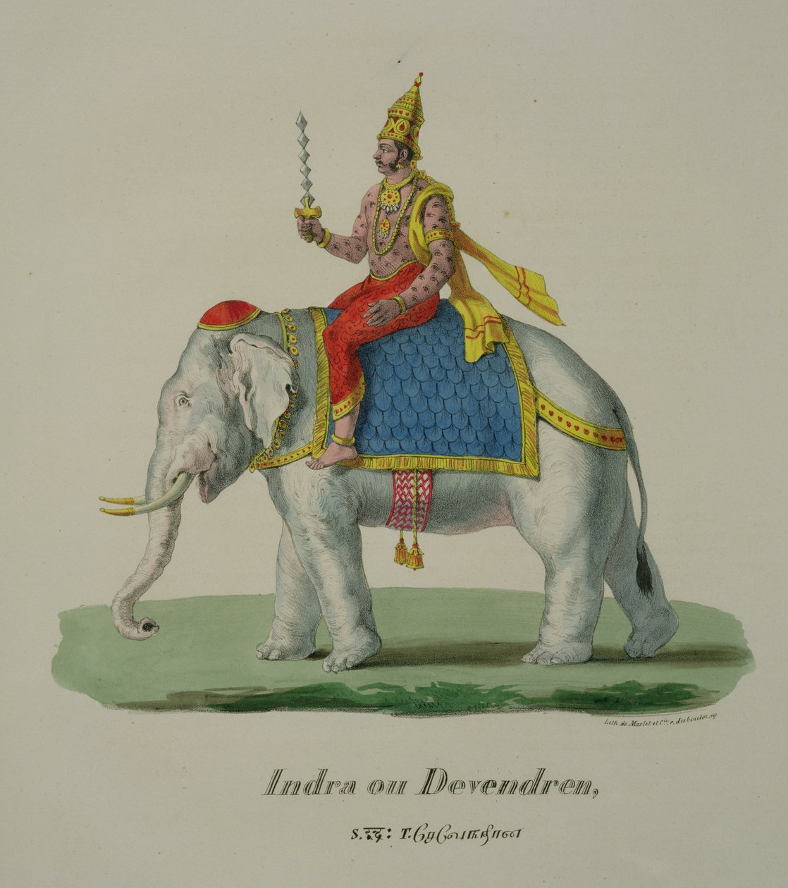 Indra，由Marlet and Co.雕刻 作者 路易斯·托马斯·巴德尔
