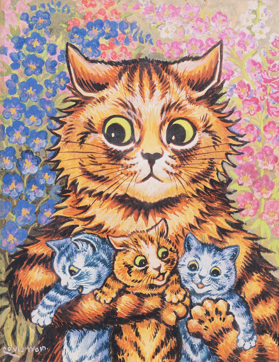 一只猫与她的小猫 作者 路易·韦恩
