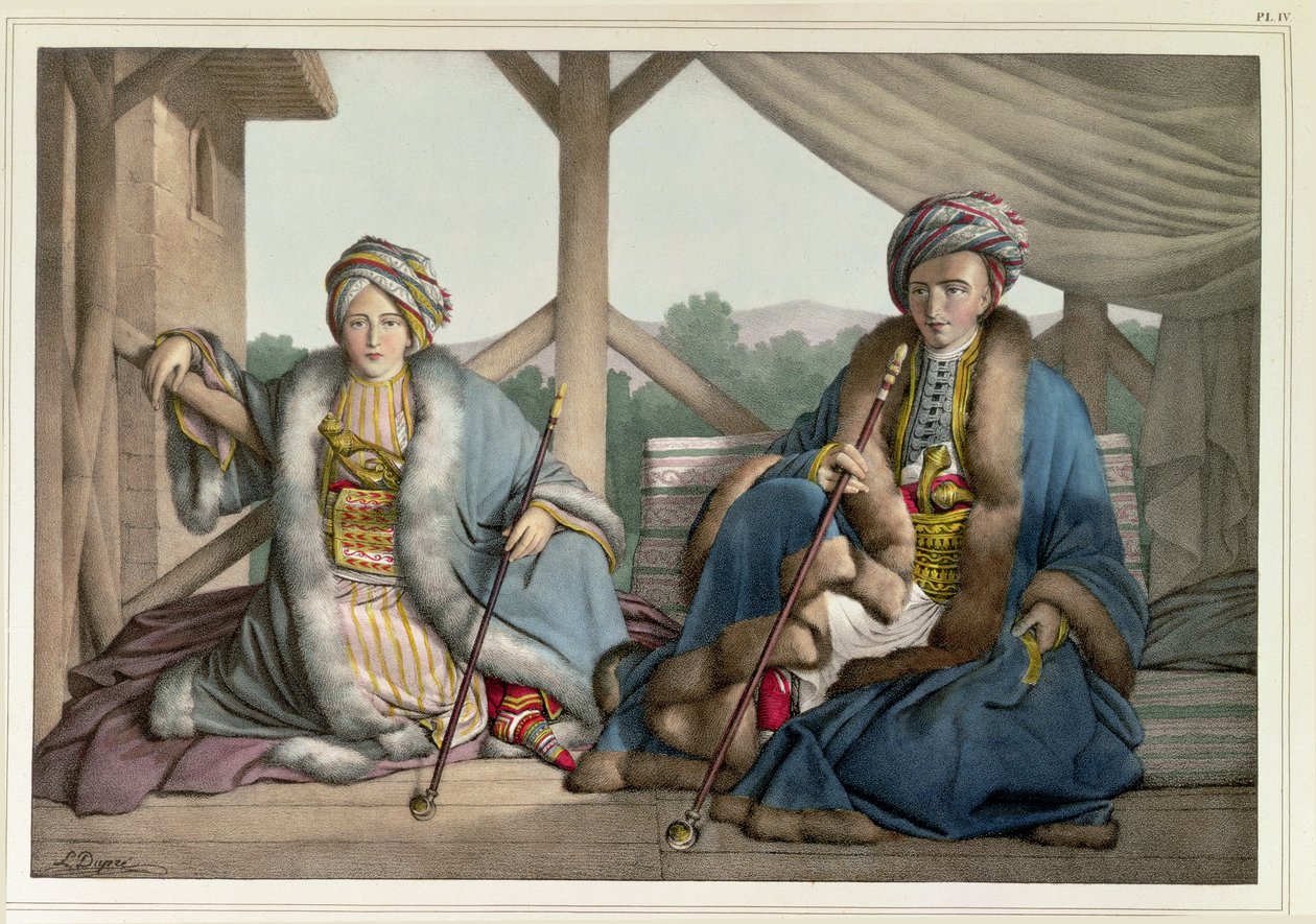前往雅典和君士坦丁堡的航程：Ismael，Bey和Mehemet，Pasha，1819年 作者 路易·杜普雷