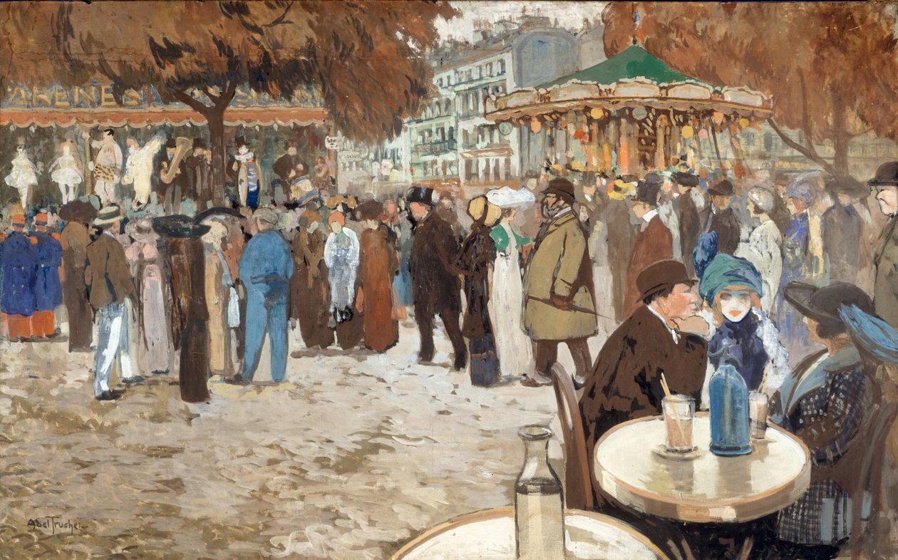 Fête foraine, boulevard de Clichy, 约 1910 年（布面油画） 作者 路易斯·阿贝尔·特鲁切特