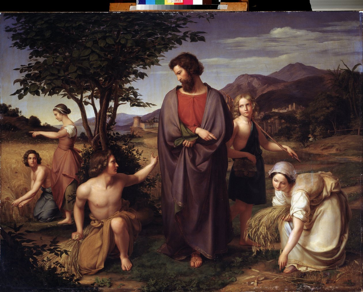 "路得和波阿斯》（Ruth working in the field of Boaz），路易-阿米-布朗（1810-1885 年）19 世纪莫斯科普希金博物馆绘画 作者 路易斯·艾米·布兰克