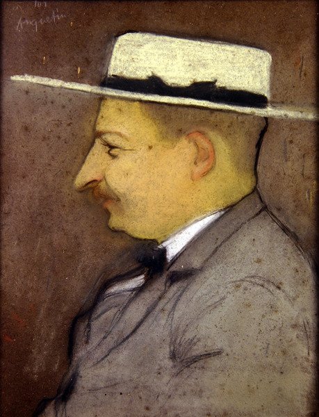Henri Bourges医生，约1890年（粉彩画） 作者 路易斯·安奎汀