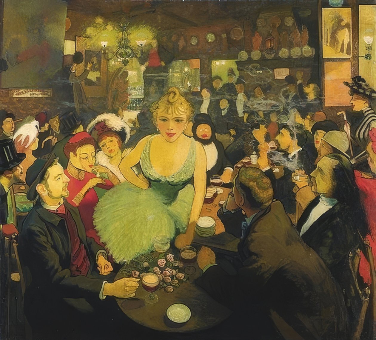 Im Aristide Bruants Klub Le Mirliton 作者 路易斯·安奎汀