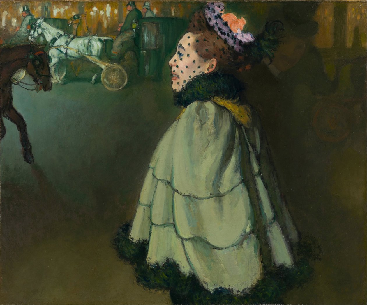 香榭丽舍大街 (Champs Elysees) 的女人 by Night par Anquetin, Louis (1861-1932) 作者 路易斯·安奎汀