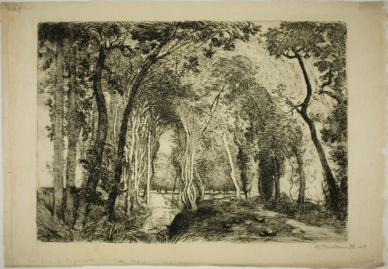 Sous Bois, at Rigonette 作者 路易斯·奥古斯特·勒佩尔