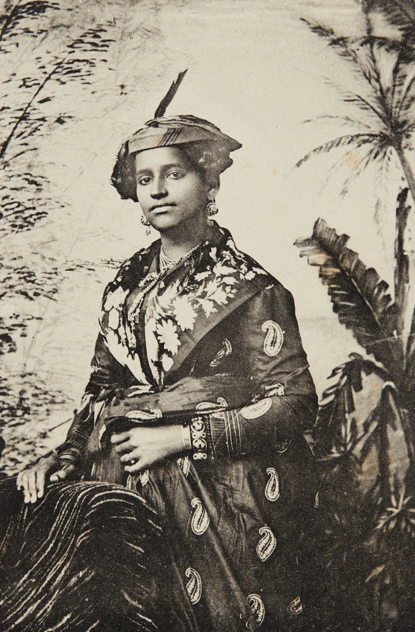 马蒂尼克--克里奥尔类型和服装，约1920年。 作者 路易斯·鲍尔