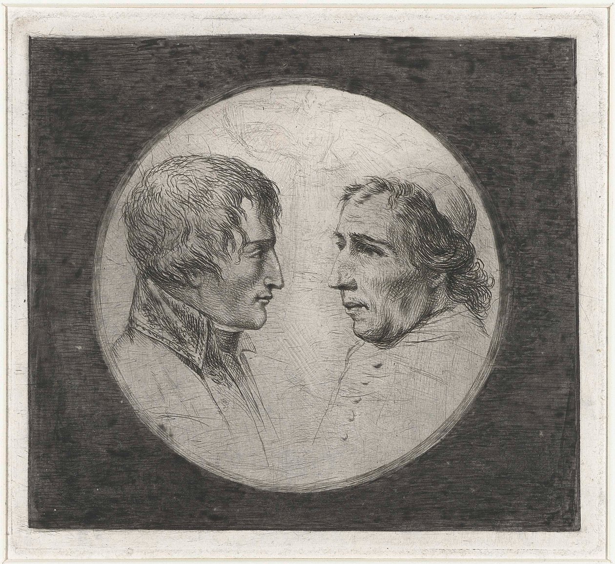 Coclers, L B，拿破仑和教皇庇护七世的双人肖像（约 1805 年，里克斯博物馆） 作者 路易斯·伯纳德·科克莱斯