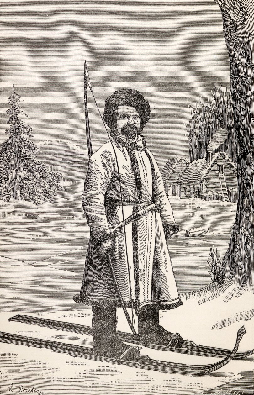 来自俄罗斯Votiak的人，来自Victor Meignan的“From Paris to Pekin over Siberian Snows”，由Smeeton-Tilly（Burne Smeeton（1840-60）和Auguste Tilly（1992）创作），1889年出版（engravi 作者 路易斯·布雷顿
