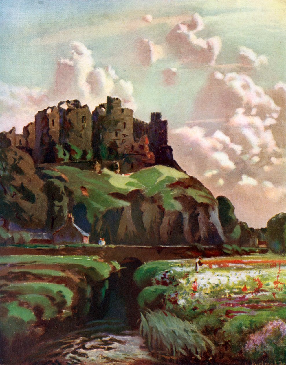 威尔士Merionethshire的Harlech城堡，1924-1926年 作者 路易斯·伯利·布鲁尔