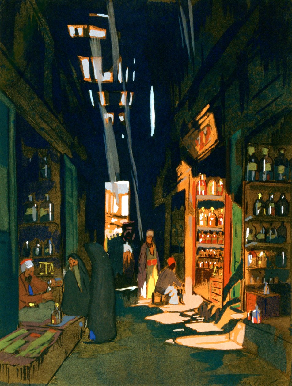 香水商人，1928年 作者 路易·卡巴尼斯
