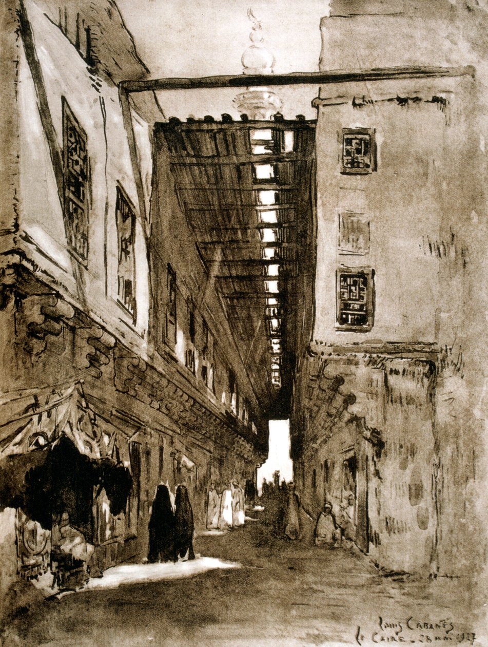 开罗露天市场（Souks），1928年 作者 路易·卡巴尼斯