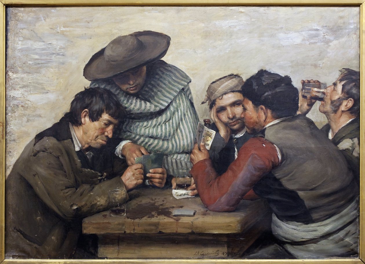 Spaniards. Painting by Louis Capdevielle (1850-1905), oil on canvas 作者 路易斯·卡德维尔