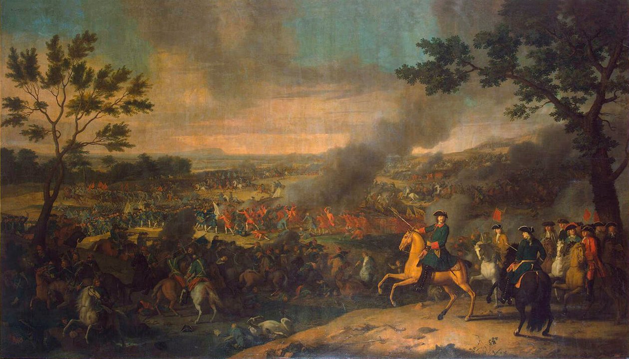 1709年6月27日的波尔塔瓦战役，1717-1718。   作者 路易斯·卡拉瓦克
