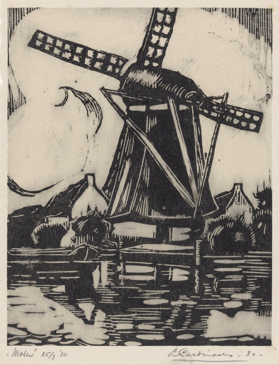 Molen（物品上的原标题） 作者 Louis Cardinaals（艺术家签名）
