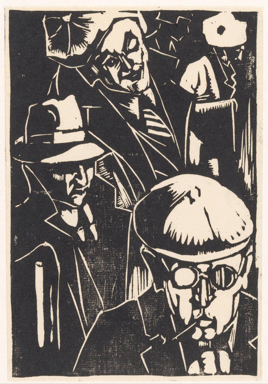 Voorbijgangers（实物上的原标题） 作者 Louis Cardinaals（艺术家签名）