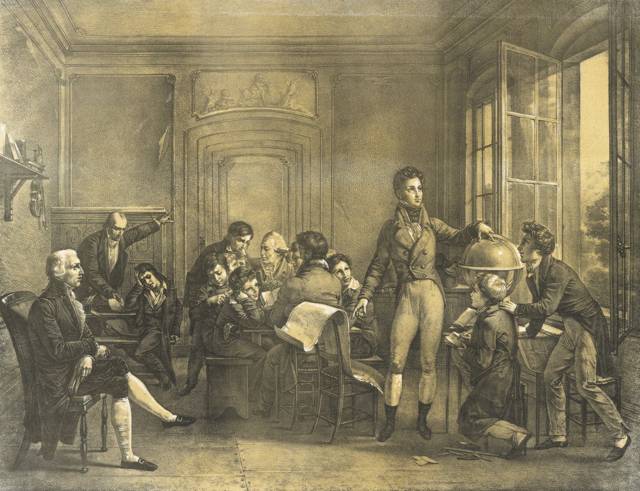 路易 - 菲利普教学地理学在Reichenau学院，酒吧。 1820 作者 路易斯·查尔斯·奥古斯特·库德