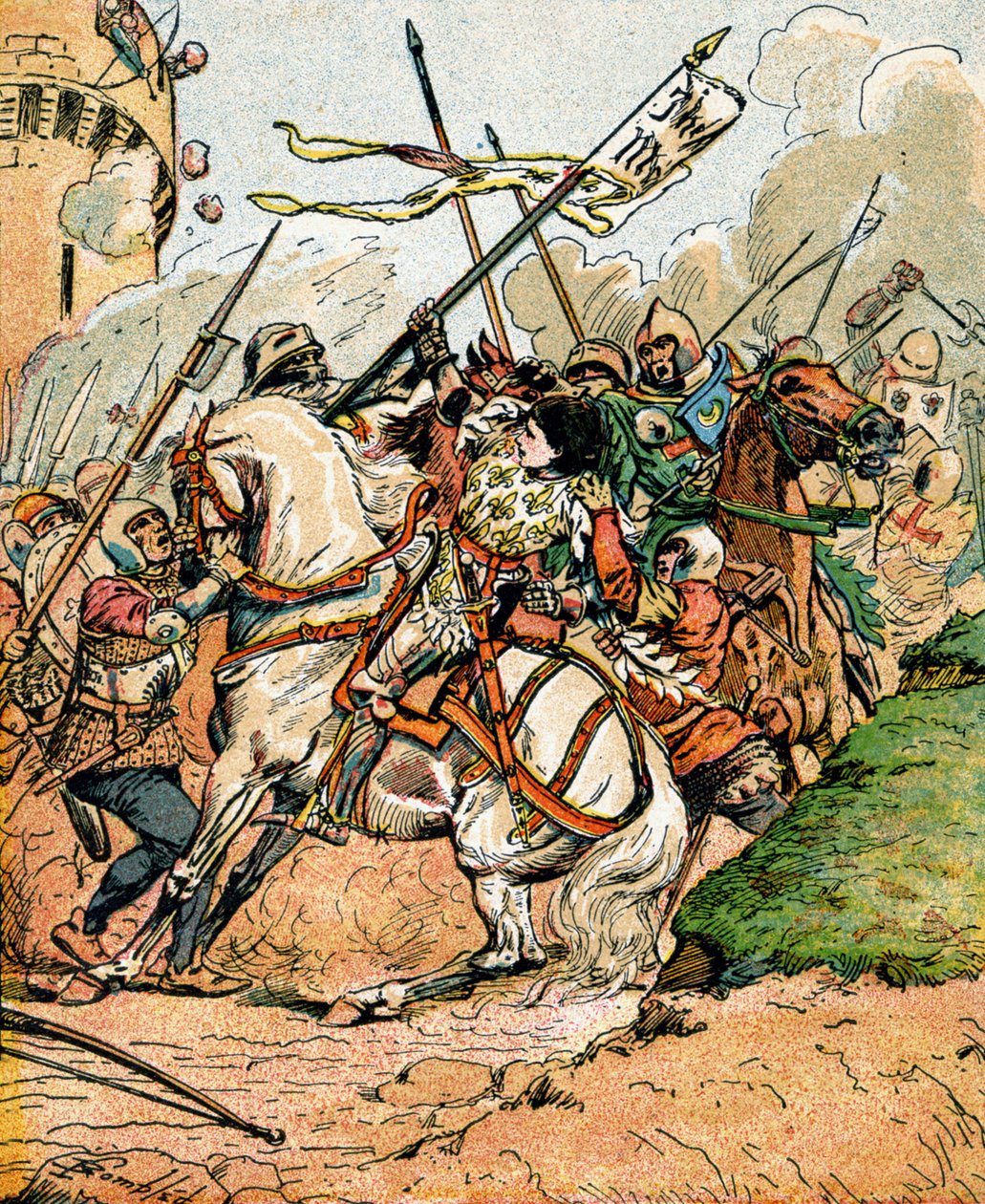 贞德在贡比涅被俘，约 1900 年（插图） 作者 路易斯·查尔斯·邦布尔