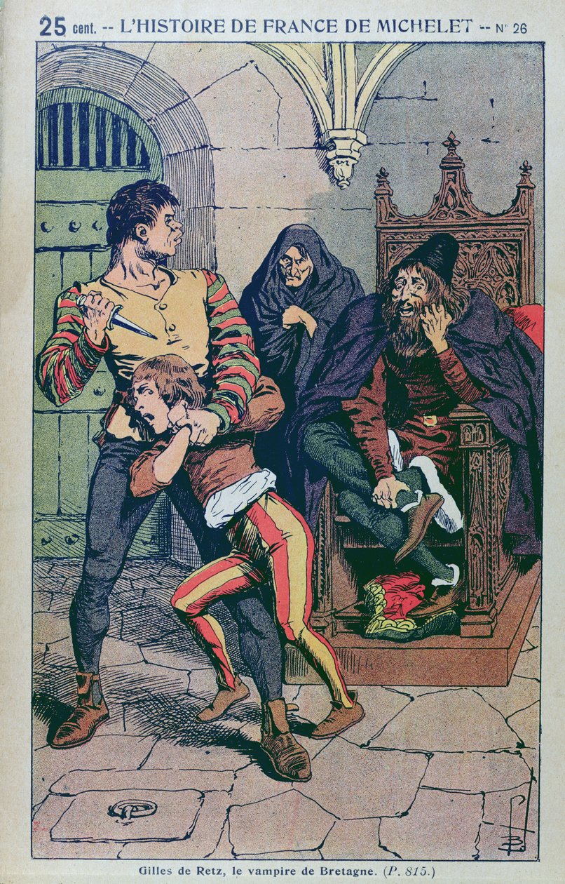 Gilles de Laval（1404-40）Rais勋爵，在J. Michelet的“法国流行史”中，c.1900 作者 路易斯·查尔斯·邦布尔