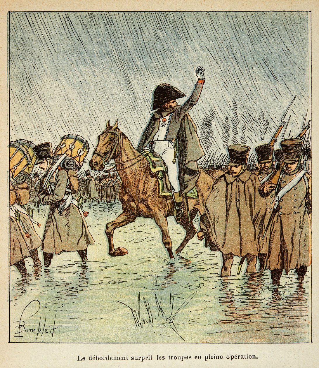 Bombled Louis（1862-1927）的插图，出自Emmanuel de Las Cases伯爵（1766-1842）的《圣赫勒拿的纪念》一书。1813年的 "帝国军"，私人收藏 作者 路易斯·查尔斯·邦布尔