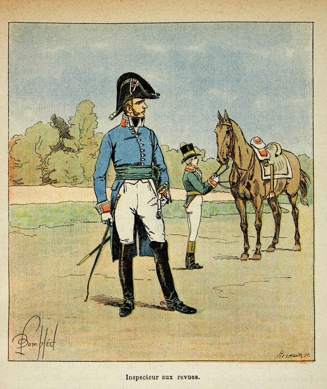Bombled Louis（1862-1927）的插图，出自Emmanuel de Las Cases伯爵（1766-1842）的《圣赫勒拿的纪念》一书。杂志中的检查员画像，私人收藏 作者 路易斯·查尔斯·邦布尔