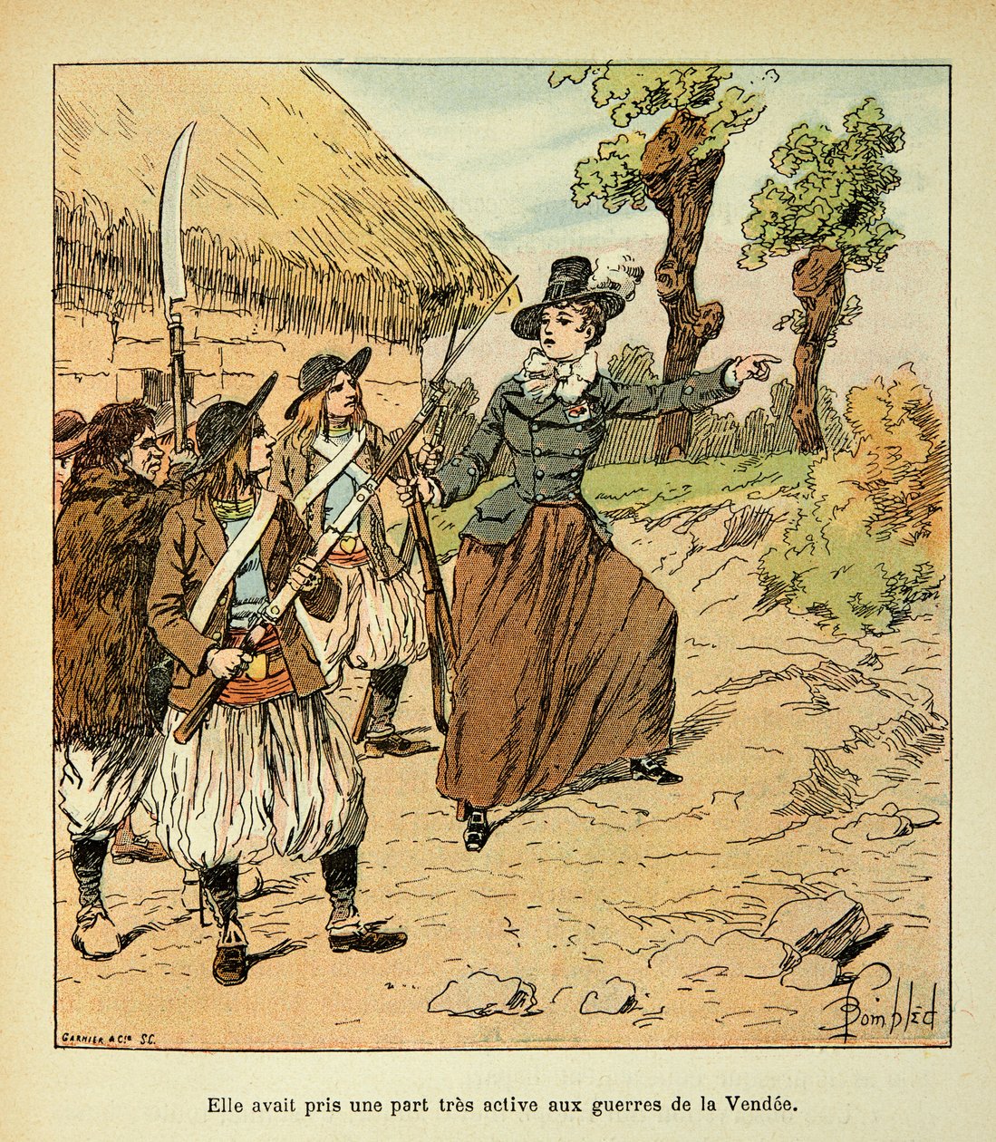 由Bombled Louis（1862-1927）绘制的插图，出自Emmanuel de Las Cases伯爵（1766-1842）的《圣赫勒拿纪念》一书。旺地战争，私人收藏 作者 路易斯·查尔斯·邦布尔