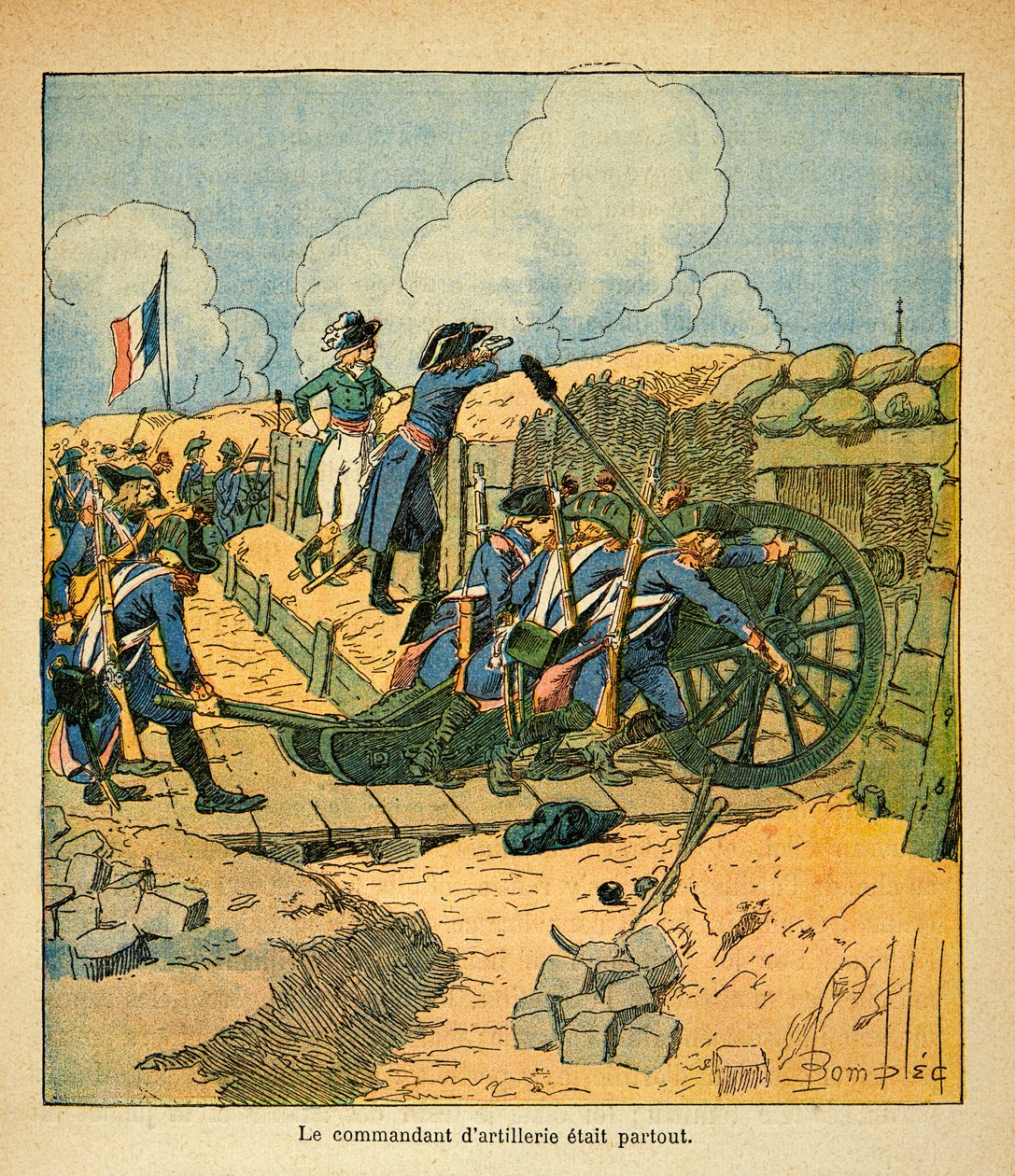 拿破仑-路易（1862-1927）的插图，出自埃马纽埃尔-德-拉斯-库斯伯爵（1766-1842）的《圣赫勒拿纪念》一书。拿破仑-波拿巴于1793年在土伦的所在地，私人收藏 作者 路易斯·查尔斯·邦布尔