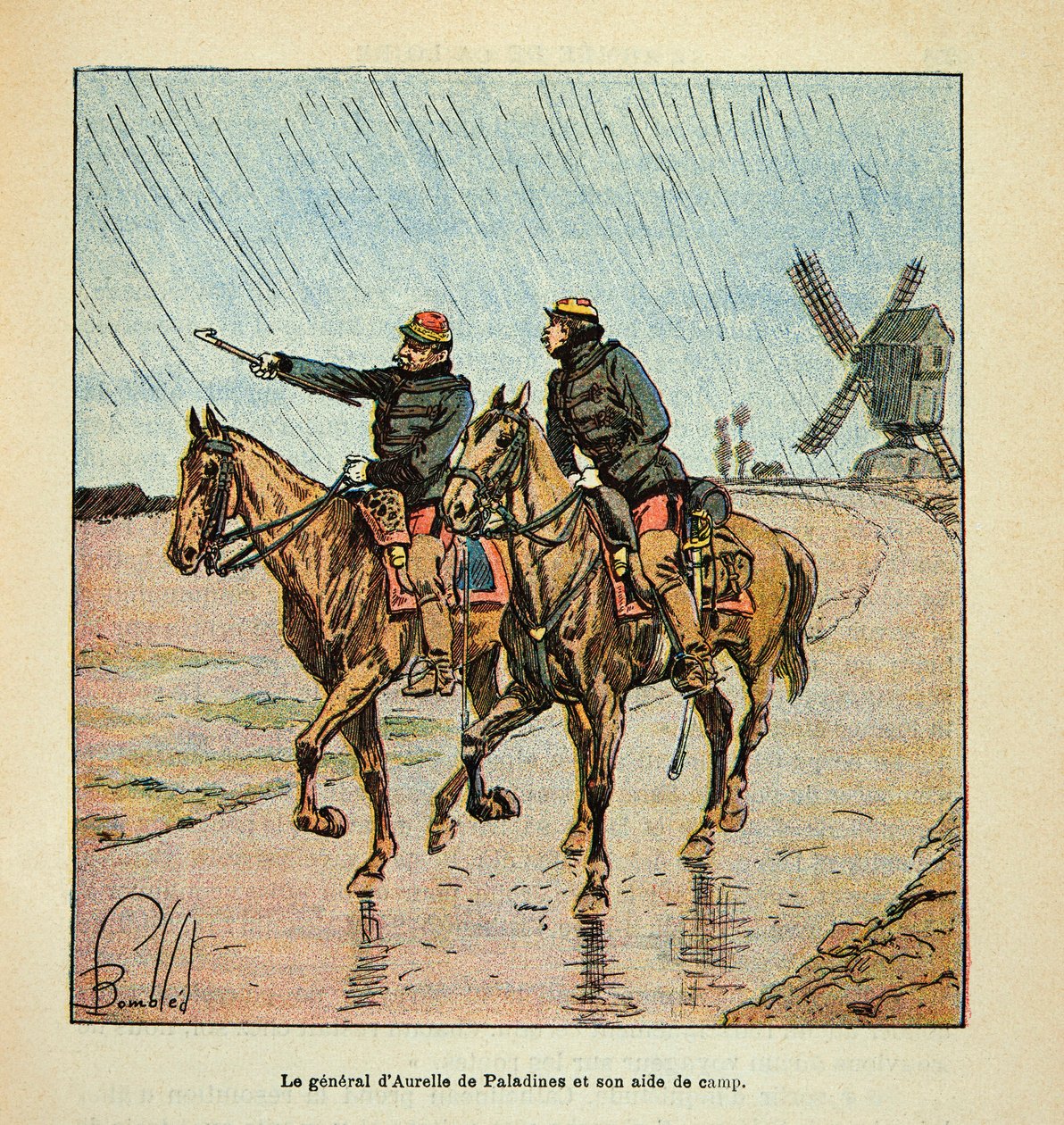 The Armee of the Loire by Eugene Sergeant, known as Grenest, illustrated by Louis Bombled (1862-1927) (Franco-German War; campaign of 1870 -1871): General d