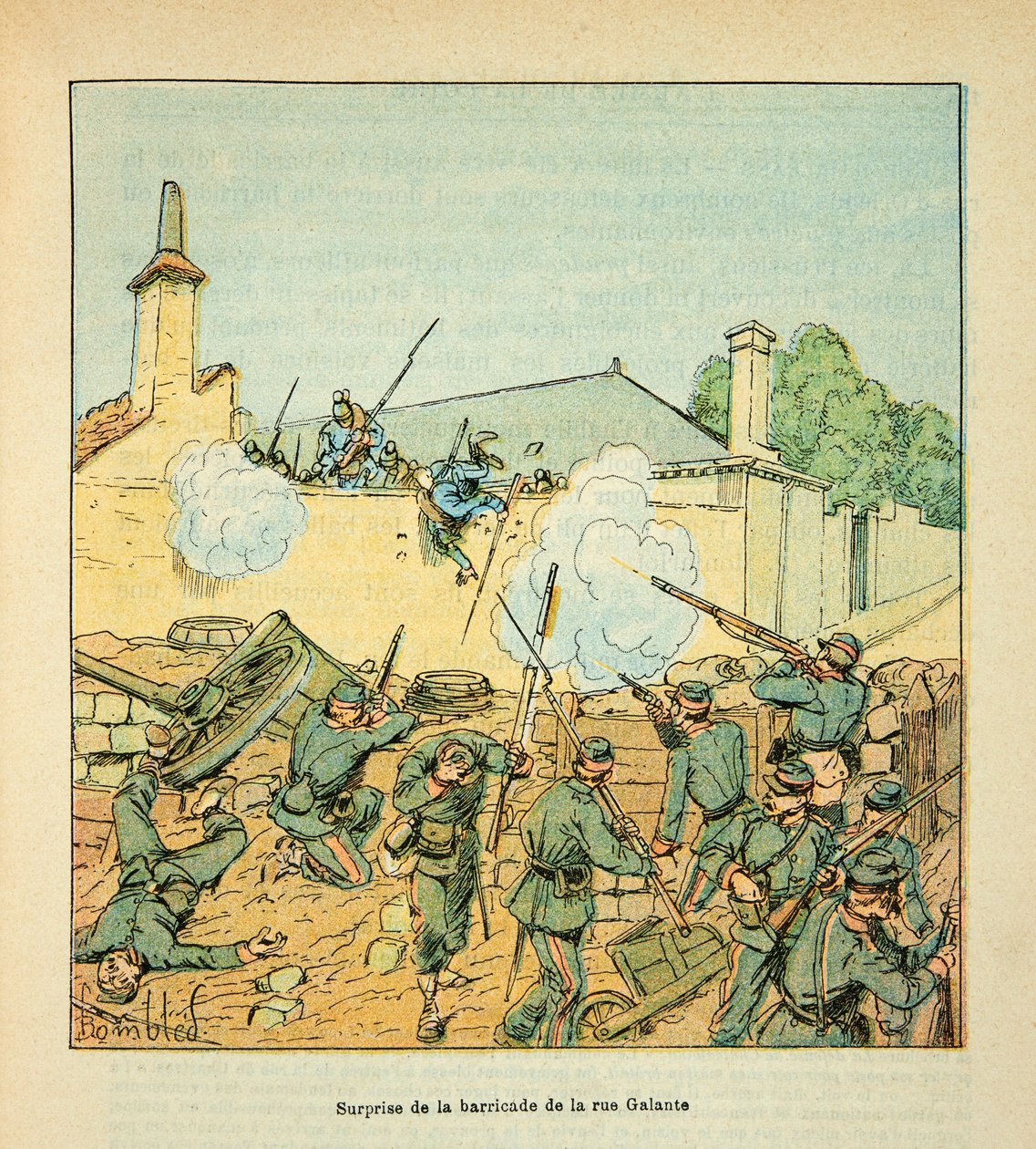 The Armee of the Loire by Eugene Sergent, known as Grenest, illustrated by Louis Bombled (1862-1927) (Franco-German War; campaign of 1870 -1871): Battle of Chateaudun on October 18 作者 路易斯·查尔斯·邦布尔