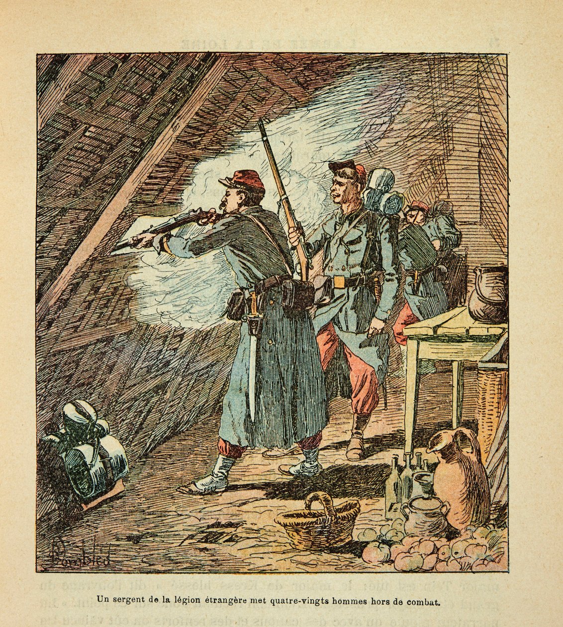 The Armee of the Loire by Eugene Sergent, known as Grenest, illustrated by Louis Bombled (1862-1927) (Franco-German War; campaign of 1870 -1871): Battle of Orleans on October 11 作者 路易斯·查尔斯·邦布尔
