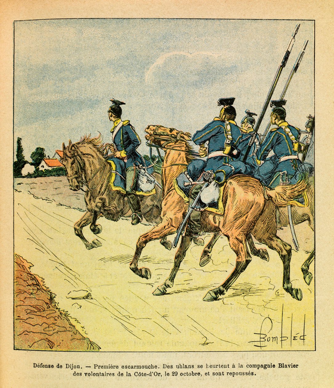 路易斯-邦布尔德（1862-1927）所绘的尤金-赛尔吉，dit Grenest的东部军团（法德战争；1870-1871年的战役）。10月29日的第戎防御战 作者 路易斯·查尔斯·邦布尔