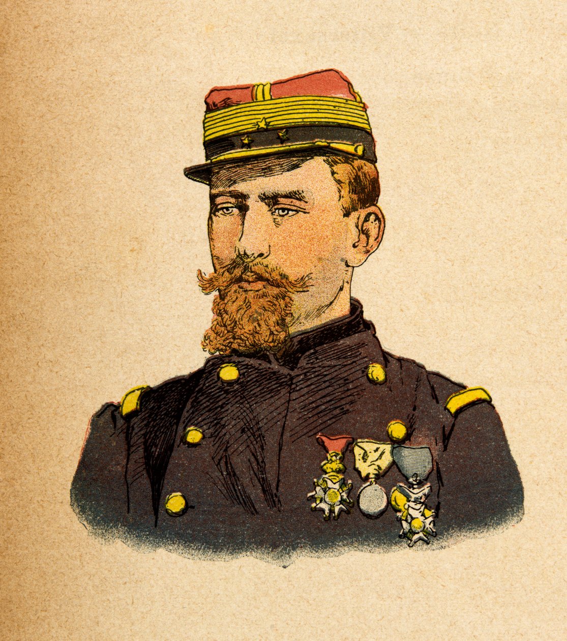 被称为Grenest的Eugene Sergeant的东部军团，由Louis Bombled（1862-1927）绘制（法德战争；1870-1871年战役）。克雷默将军的肖像（1840-1876），私人收藏 作者 路易斯·查尔斯·邦布尔