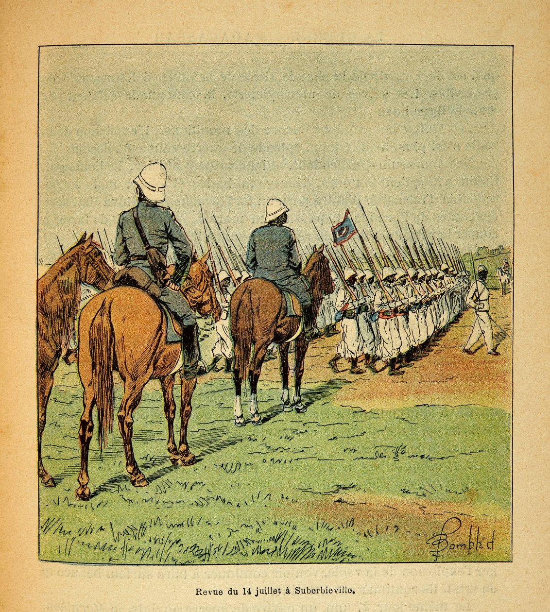 马达加斯加的战争--1885-1895年法国远征的轶事史》，作者亨利-加利（Henri Galli dit Galllichet）（1854-1922），由路易斯-邦布雷（Louis Bombled）（1862-1927）绘制。7月14日《群英会》杂志 作者 路易斯·查尔斯·邦布尔
