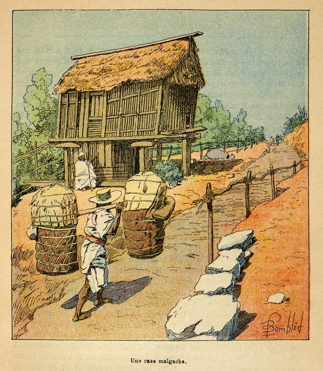 The War in Madagascar-Anecdotal History of the French Expeditions of 1885-1895 by Henri Galli dit Galllichet (1854-1922), illustrated by Louis Bombled (1862-1927): A Malagasy case in the 19th century, Private Collection 作者 路易斯·查尔斯·邦布尔