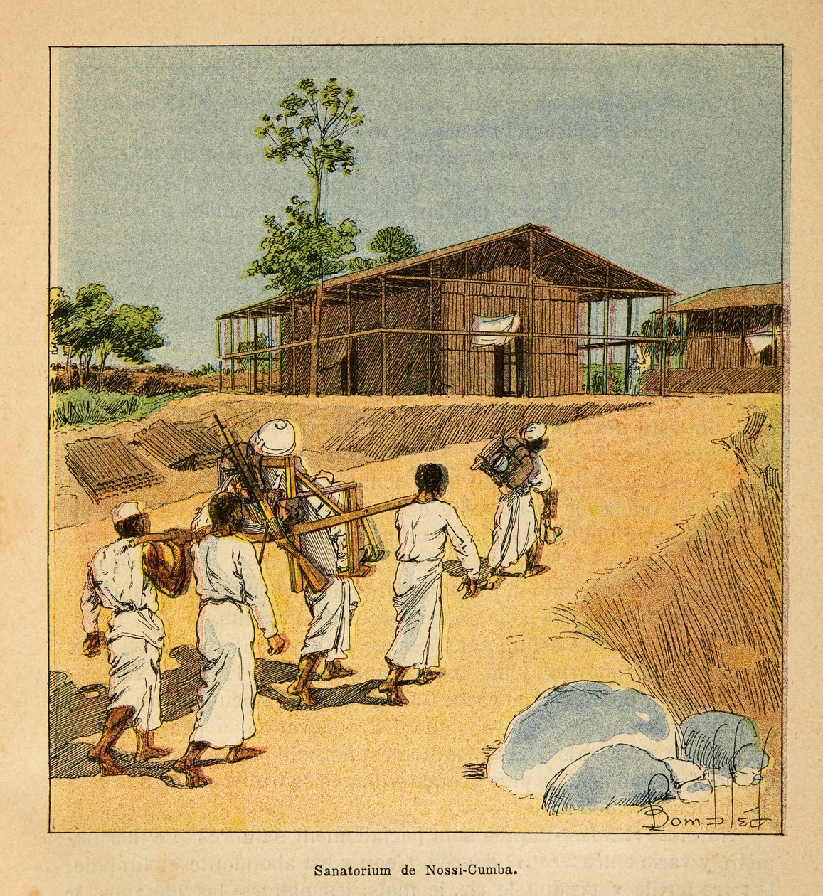 马达加斯加战争 - 1885 年至 1895 年法国远征的轶事历史，亨利·加利·迪特·加利谢 (Henri Galli dit Galllichet，1854-1922 年)，路易斯·邦布尔德 (1862-1927 年) 插图：Un sanatorium a Nossi-Cumba au 19eme Siecle, Collection 作者 路易斯·查尔斯·邦布尔