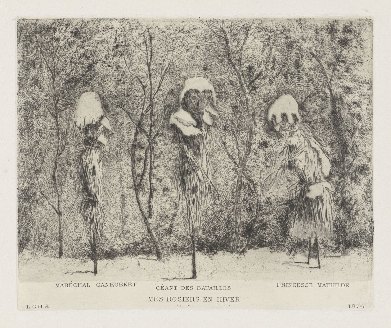 关于法德战争的幻想作品
Mes rosiers en hiver（标题见实物） 作者 路易斯·查尔斯·霍拉·西卡马