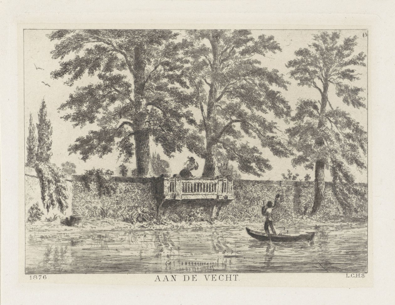 花园墙上的对话
Aan de Vecht（标题见实物） 作者 路易斯·查尔斯·霍拉·西卡马