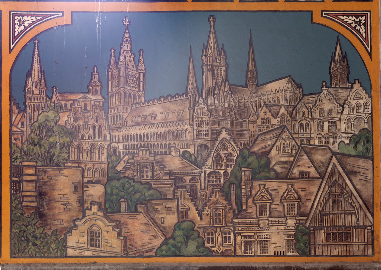 火车站大楼（Sint-Pietersstation）。 内部的。 1912年，门厅。 作者 路易斯·克洛凯