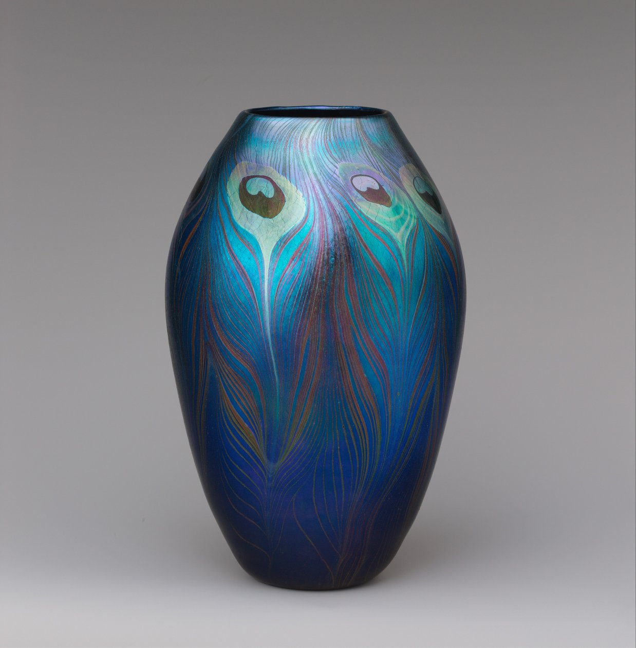 花瓶，约1900年（法夫赖尔玻璃 作者 路易斯·康福特·蒂芙尼