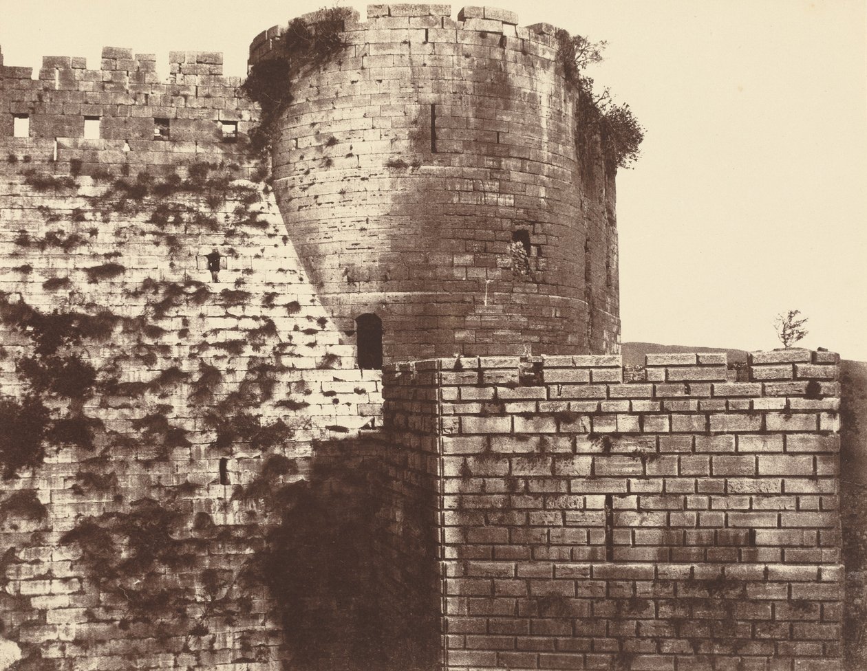 Kalaat-El Hosn，第二层围墙，外部，1859/1860 年正午（照片） 作者 路易斯·德·克莱克