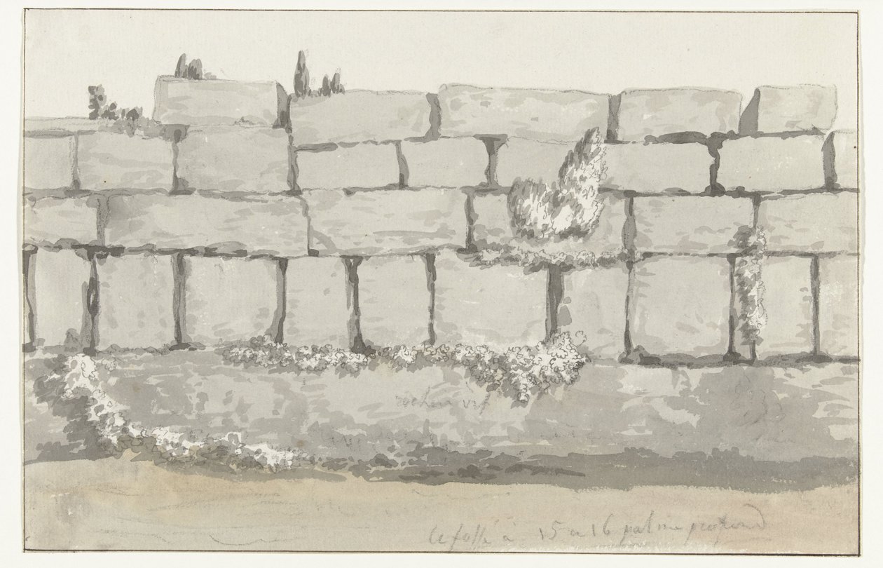 曼杜里亚古城古庙外墙外观 曼杜里亚乡村的外部结构 Voyage en Italie, en Sicile et à Malte - 1778（系列标题） 作者 路易斯·杜克罗斯