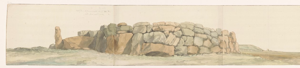 纪念碑 van Feniciërs of Carthagen op eiland Gozo vanaf ander gezichtspunt
上一编号的纪念碑从另一侧拍摄的其他景色（标题在实物上）
Voyage en Italie, en Sicile et à Malte - 1778（系列标题） 作者 路易斯·杜克罗斯