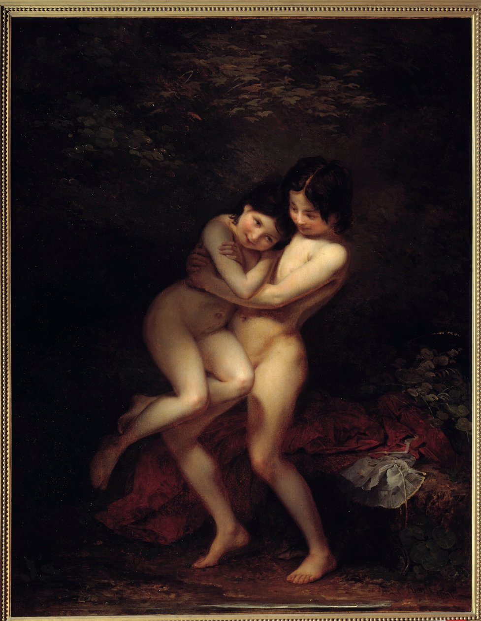 Les Batheuses 绘画 Louis Edouard Rioult (1790-1855) 1831 亚眠，皮卡第博物馆 作者 路易·爱德华·里奥尔特
